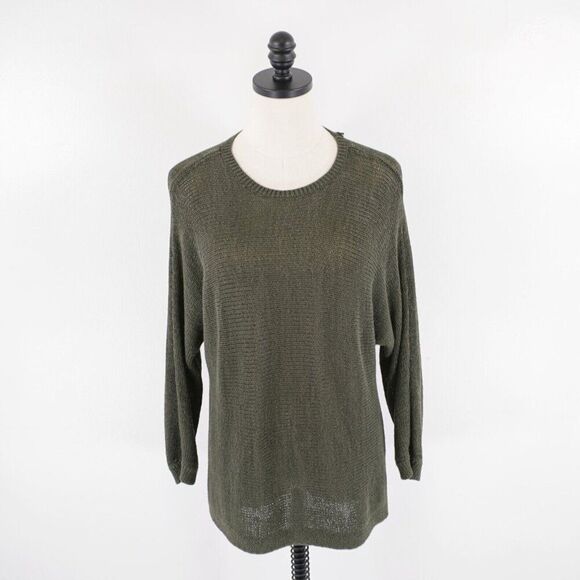 Ann Taylor Loft Green Knit Small Pullover‎ Sweater Long Sleeve - Picture 1 of 8